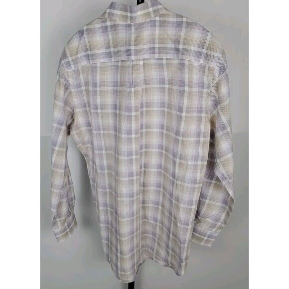 Peter Millar Shirt Mens Medium Button Up Long Sleeve Plaid Preppy Adults - Picture 4 of 10